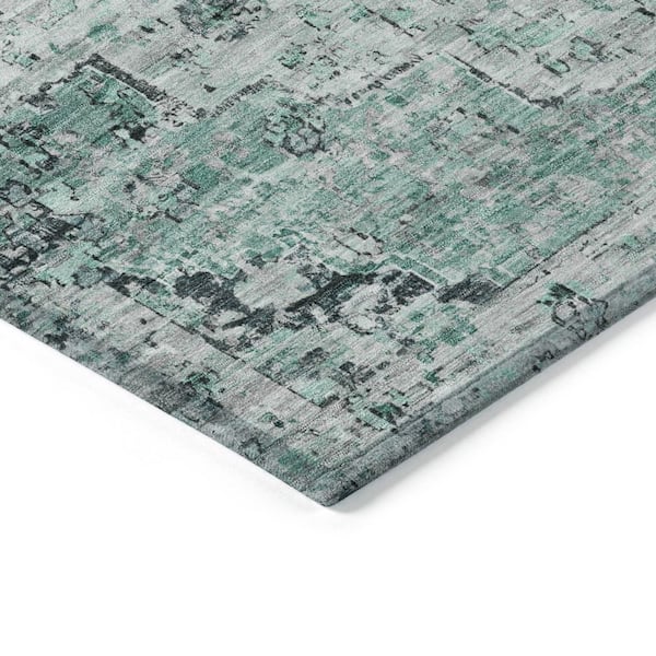 Chantille Machine Washable Indoor/Outdoor Abstract ACN1832 Teal 5 ft. x 7 ft. 6 in. Accent Rug