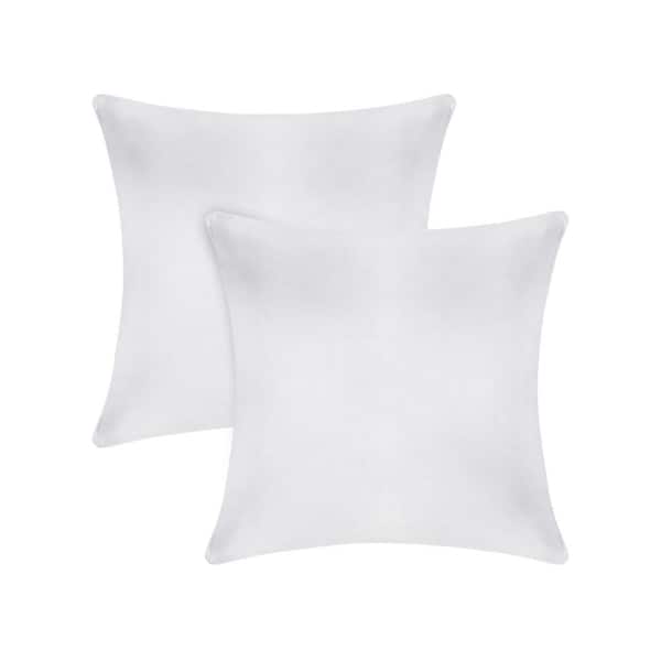 A1 Home Collections A1HC White 20 in. x 20 in. Velvet Throw Pillow Covers Set of 2