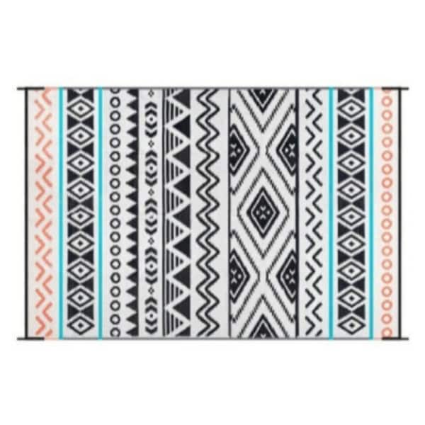 4 ft. x 6 ft. Waterproof Reversible Outdoor Rug, Plastic Straw Patio Mat for Camping and Picnic