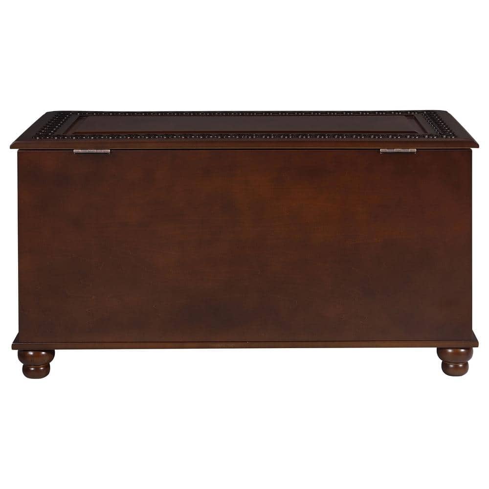 Deep Tobacco Flip-Top Cedar Storage Chest with Lock