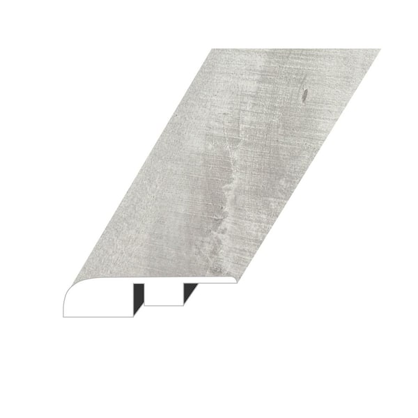 null Summa Pristine White 0.6 in. Thick x 1.4 in. W x 94.5 in. L HDF Waterproof AC5 Click Lock Laminate End Cap Molding