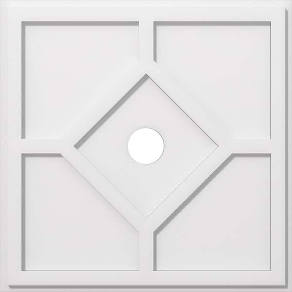 1 in. P X 8-1/4 in. C X 24 in. OD X 3 in. ID Embry Architectural Grade PVC Contemporary Ceiling Medallion