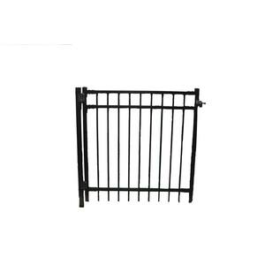 Livingston 4 ft. W x 4 ft. H Black Aluminum Fence Gate Kit