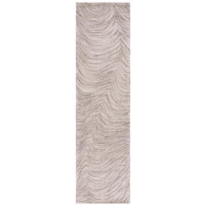 Trace Brown/Ivory 2 ft. x 9 ft. Abstract Runner Rug