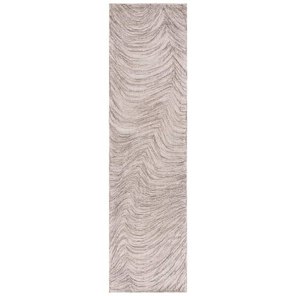 SAFAVIEH Trace Brown/Ivory 2 ft. x 9 ft. Abstract Runner Rug