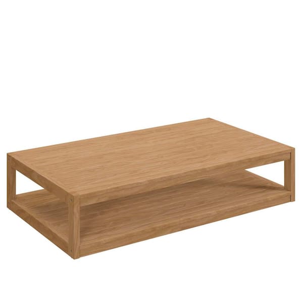 Carlsbad Natural Teak Wood Outdoor Patio Coffee Table
