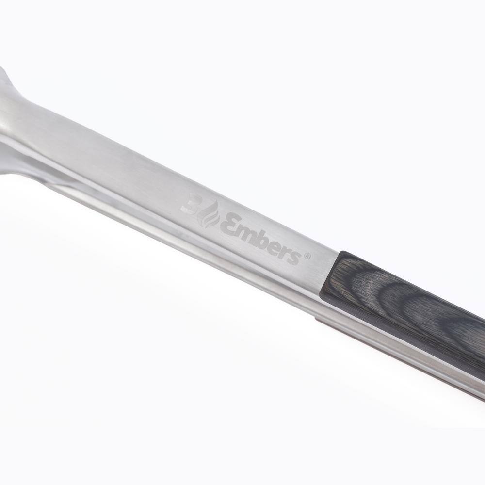 Stainless Steel Locking Tongs with Pakkawood Handle