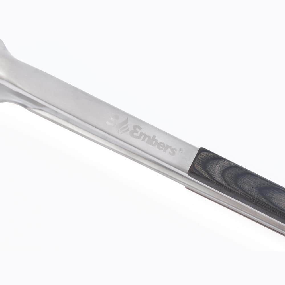 Stainless Steel Locking Tongs with Pakkawood Handle