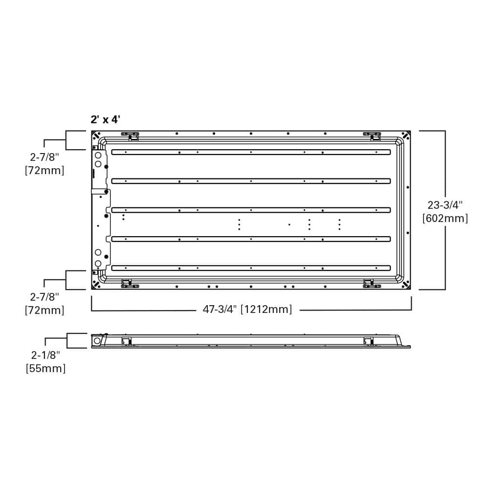 Metalux White Aluminum 4-ft LED Flat Panel Light