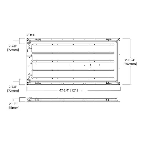 GPT Series 2 x 4 ft. 5000 Lumens Integrated LED General Prismatic LED Panel 4000K