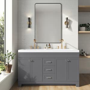 Thornbriar 60 in. W x 22 in. D x 34 in. H Bath Vanity Cabinet without Top in Cement