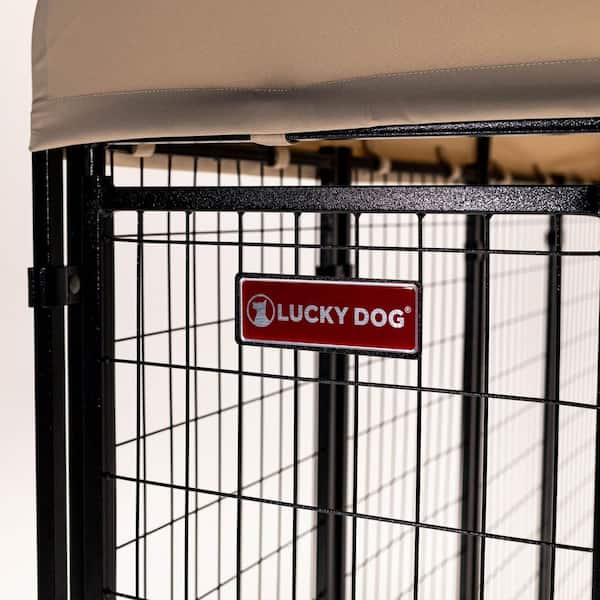 Lucky Dog Stay Series Villa 8 x 4 x 6 ft. Black Powder Coat Steel