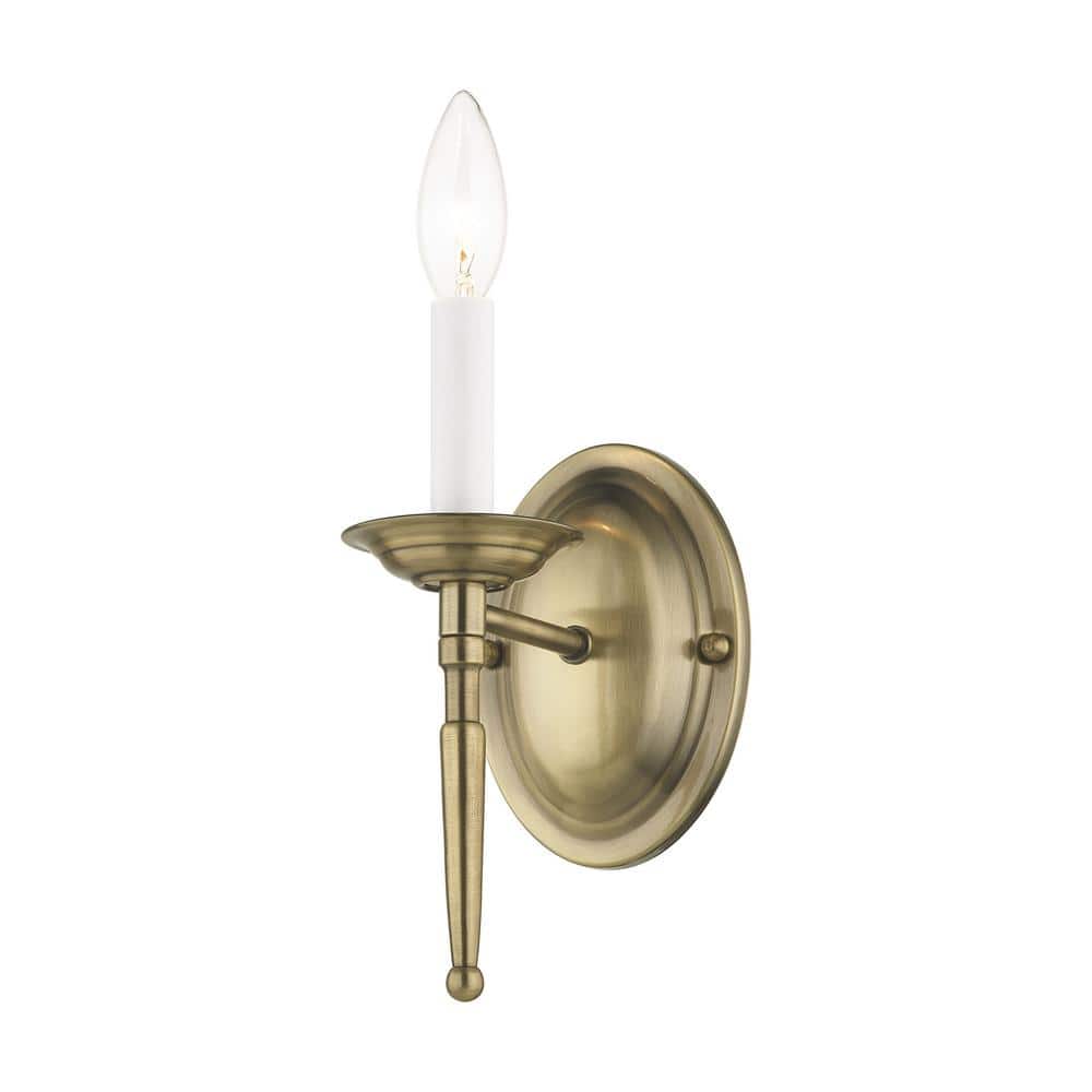 Antique Brass Single Light Wall Sconce