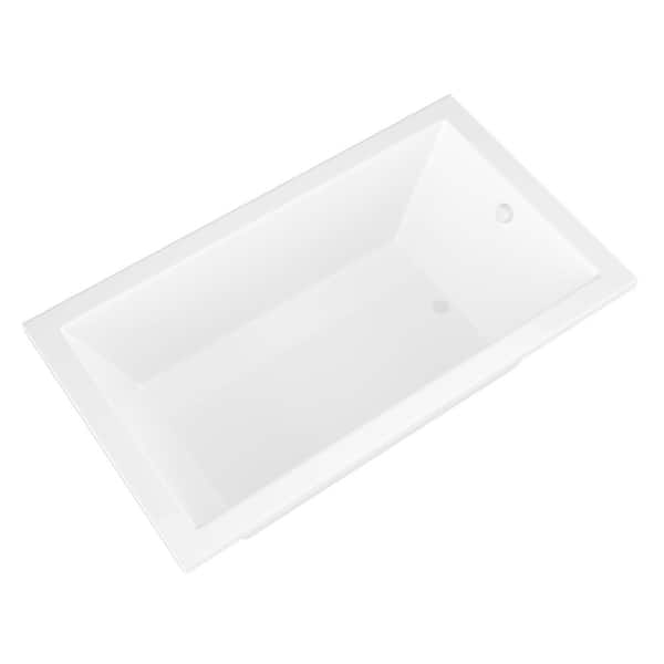 Sapphire 6 ft. Acrylic Reversible Drain Rectangular Drop-in Non-Whirlpool Bathtub in White Sapphire 6 ft. Acrylic Reversible Drain Rectangular Drop-in Non-Whirlpool Bathtub in White