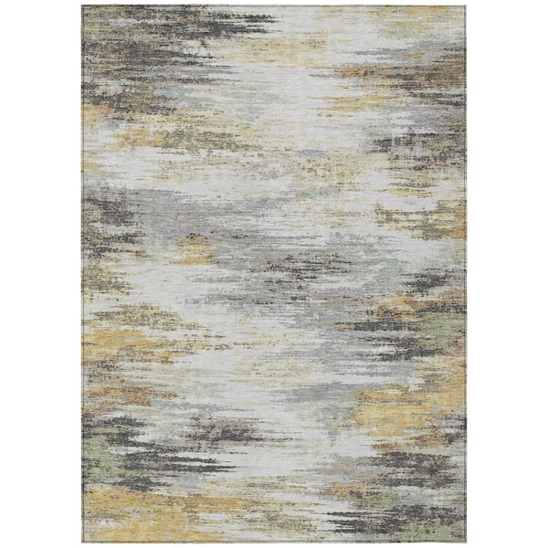 Chantille Machine Washable Indoor/Outdoor Abstract ACN2766 Tin 10 ft. x 14 ft. Area Rug