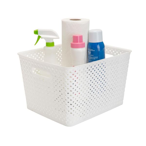 Y-Weave Small Decorative Storage Basket White - Brightroom™