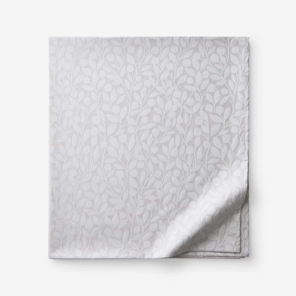 Legends Hotel Jacquard Leaf Light Gray Wrinkle-Free Supima Cotton Full Flat Sheet price history on PriceWatchPro