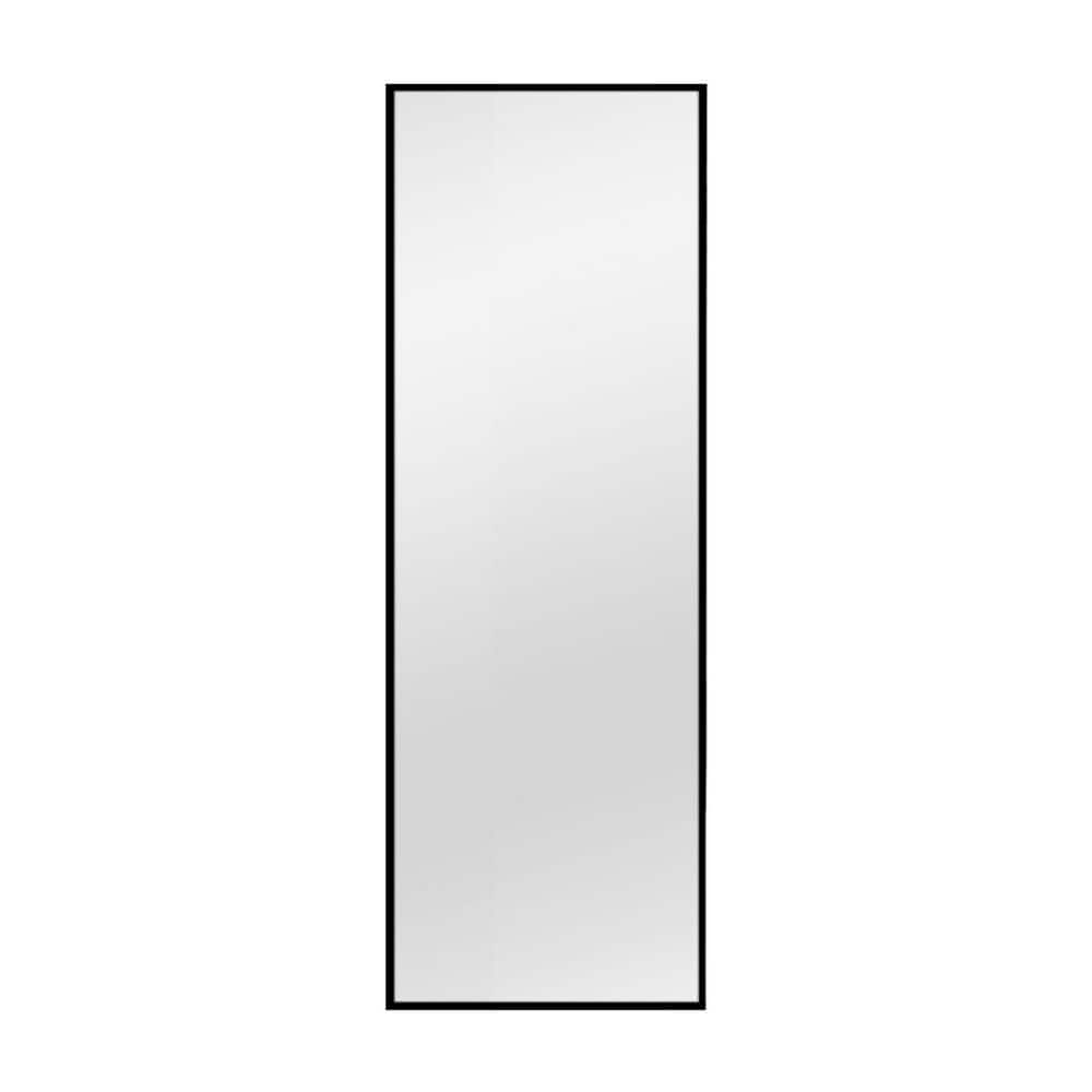 20 in. W x 59 in. H Modern Black Metal Framed Full Length Mirror B