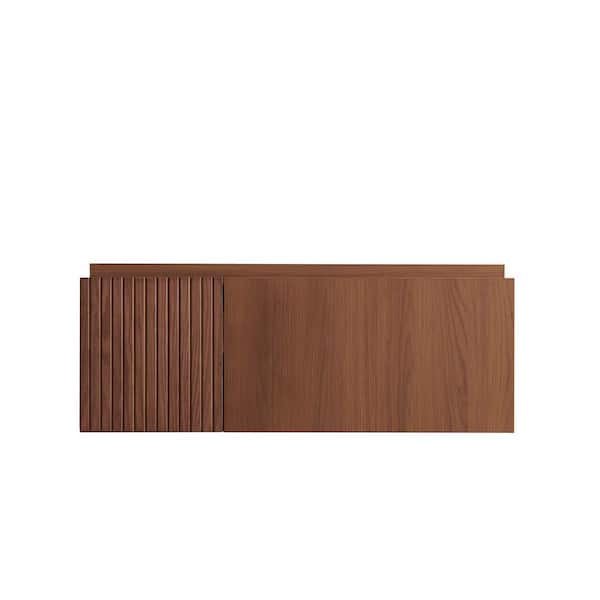 Aria 35.43 in. W Bath Vanity Cabinet without Top in Brown Oak with Door and Drawer