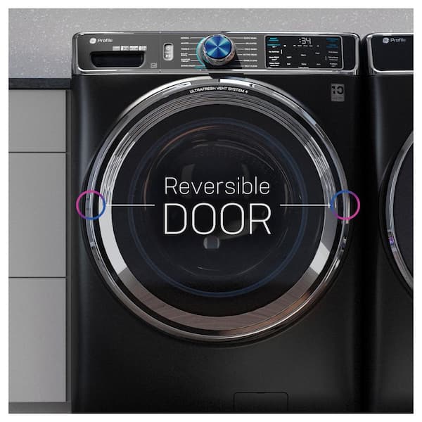 GE UltraFresh Vent System 5-cu ft Stackable Steam Cycle Front-Load Washer (Sapphire Blue) ENERGY STAR