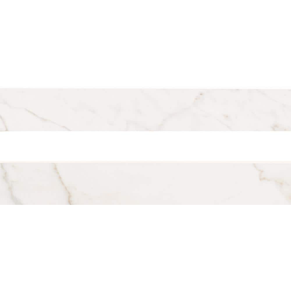 MSI Kaya Calacatta Lucca Bullnose 3 in. x 24 in. Matte Porcelain Floor and Wall Tile trim(36 lin. ft./Case) -  NKYCLLUC3X24BNC