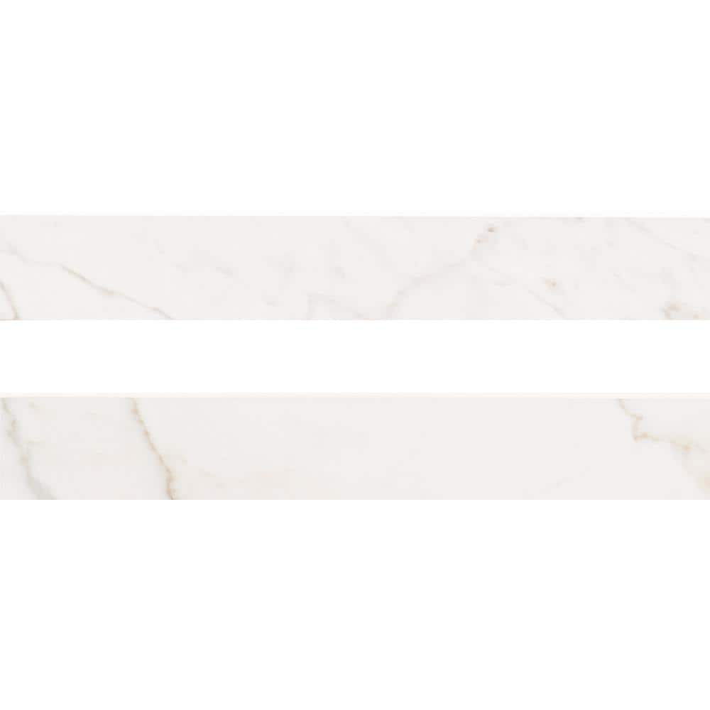 Leonardo Calacatta Lucca Bullnose 3 in. x 24 in. Matte Porcelain Wall Tile trim (36 lin. ft./Case) price history on PriceWatchPro