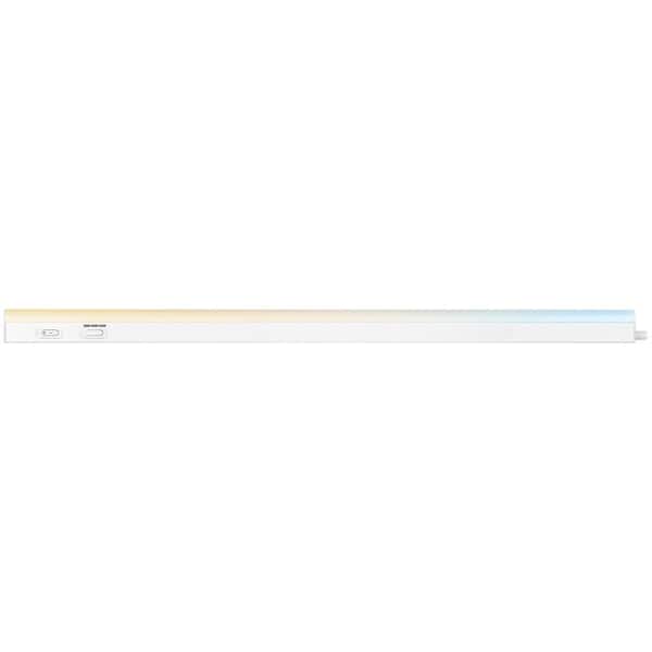 Sunlite Plug-In 22 in. Linkable Adjustable 3 Color Selectable CCT 3000K 4000K 5000K White LED Under Cabinet Light