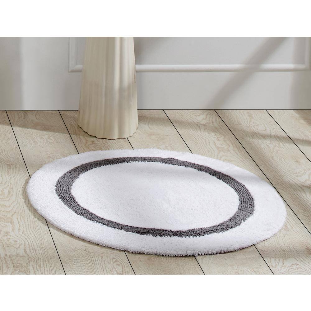 thumbnail image 2 of Better Trends Hotel Collection Bath Mats - 100% Cotton Reversible 4 Piece Set In Gray & White 2 of 14