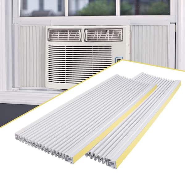2 Pack Double Layer Self-Adhesive Window AC Side Panel Kit, Windproof Dustproof, All Season Energy Saving Insulation