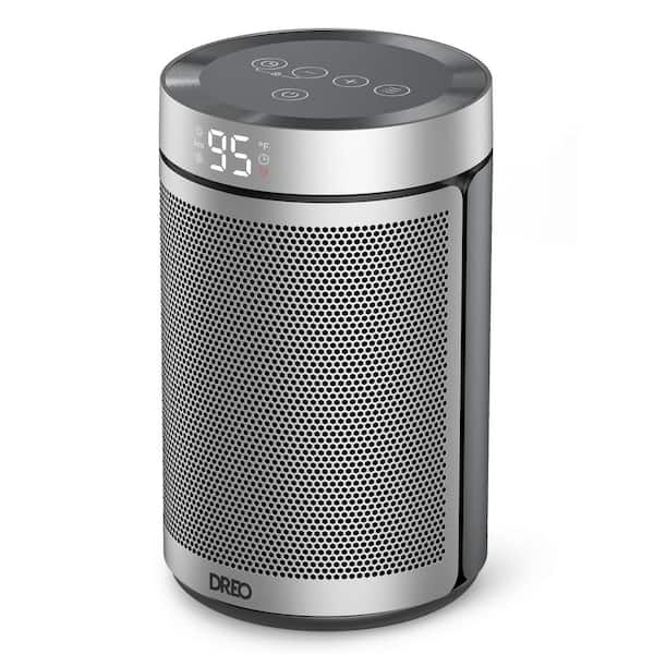 DREO 1500W 9.64 in. Portable Electric Ceramic Space Heater with Timer in Silver