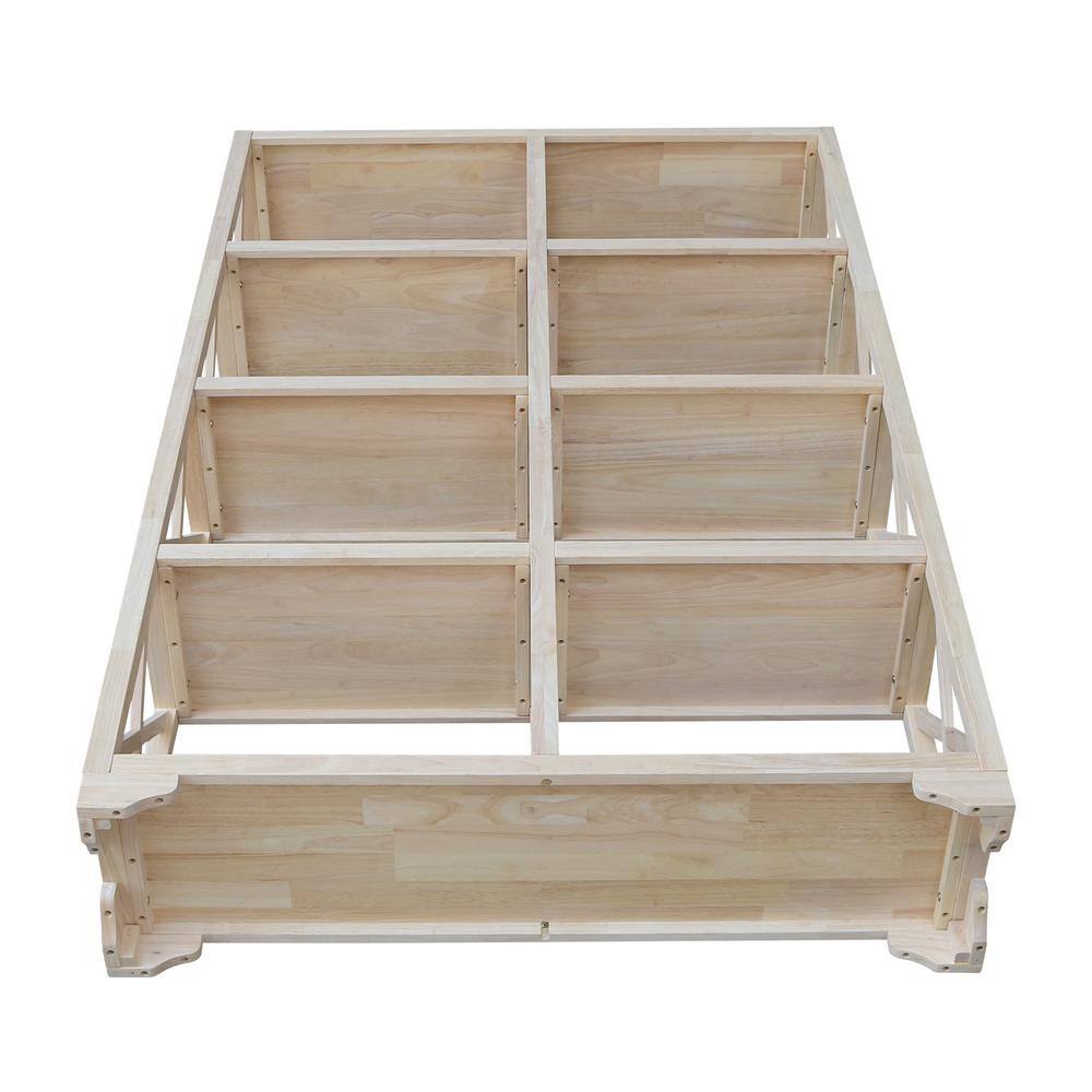 Eco-Friendly Solid Parawood Room Divider in Natural Finish
