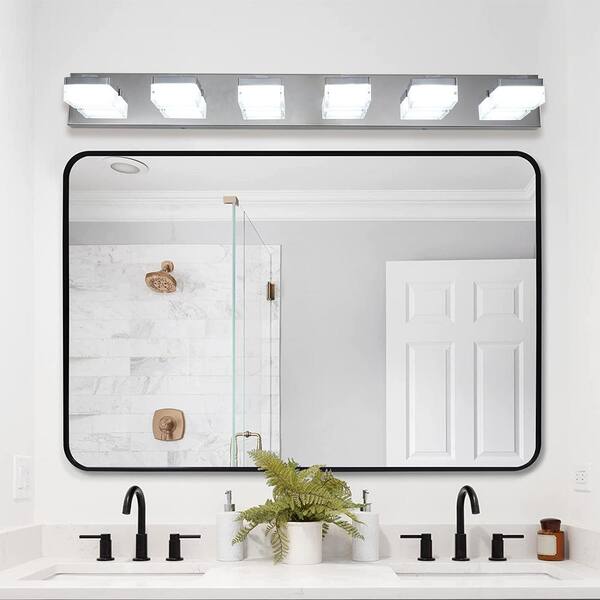 38.2 in. 6-Lights Chrome Dimmable LED Vanity Light