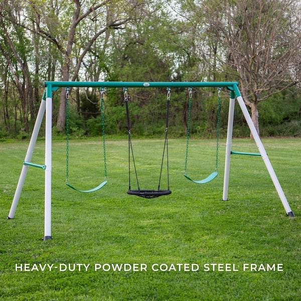 Backyard Discovery Little Brutus Heavy Duty Metal A Frame Swing Set 2051171bcom - Diy Metal A Frame Swing Set
