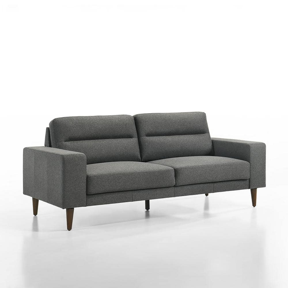 Vale 2-Piece Gray Polyester Fabric Sofa and Chair Set