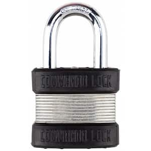 Heavy Duty Steel Keyed 2-Bumper 1-3/4 in. Keyed Padlock W 1-1/8 in. Shackle High Security Storage Lock Military-Grade