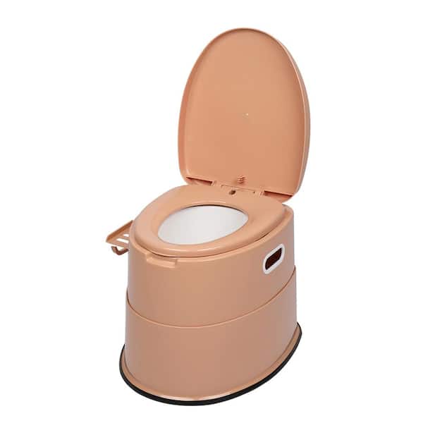 20 in. Portable Toilet for Outdoor Activities, Non-Electric, Waterless  Toilet, Brown