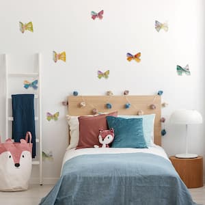 Painted Butterfly Peel and Stick Wall Decals (set of 10)