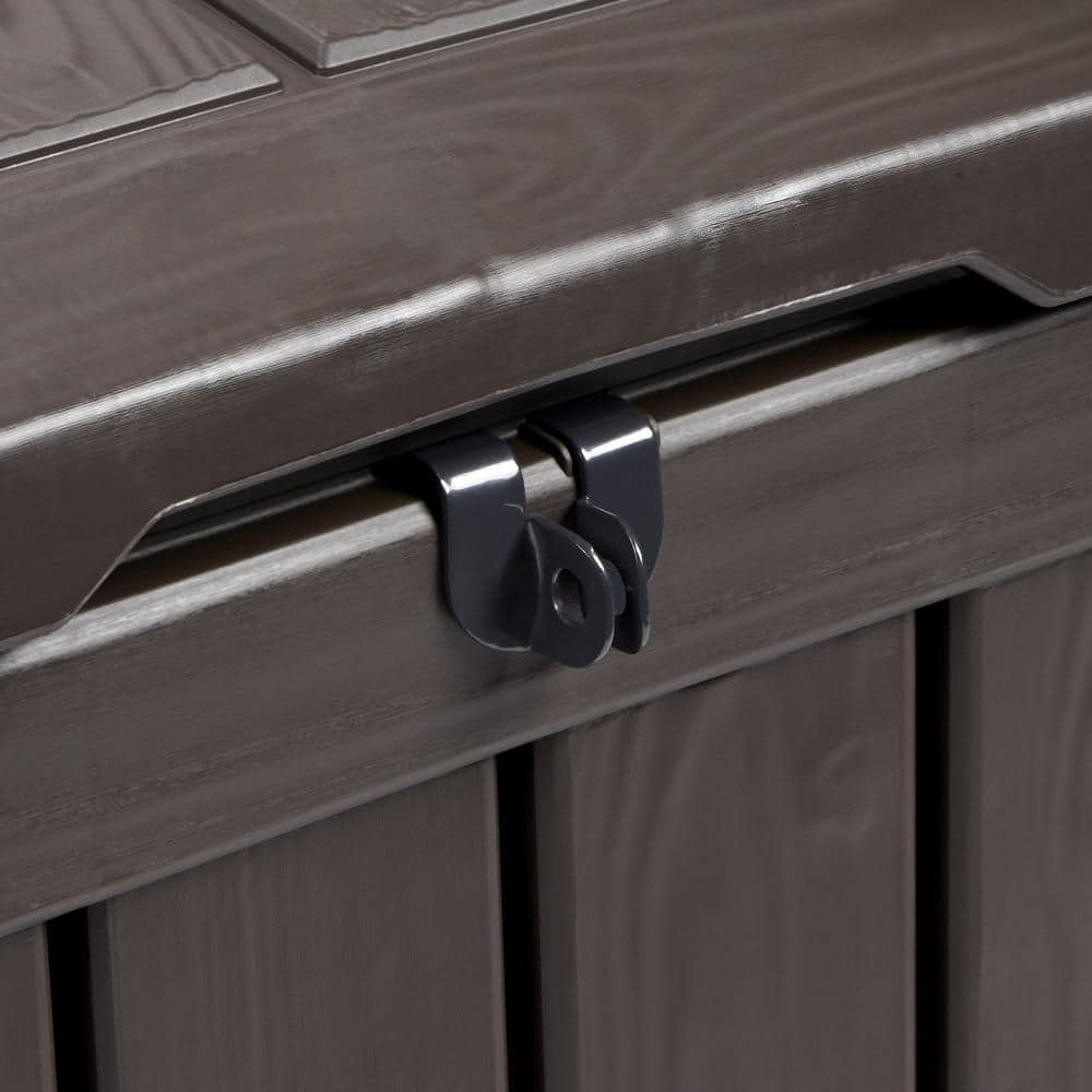 Brown Lockable Plastic 101 Gallon Deck Storage Box
