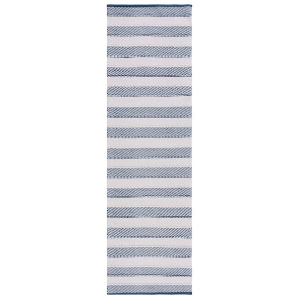 SAFAVIEH Striped Kilim Grey Blue 2 ft. x 8 ft. Striped Runner Rug