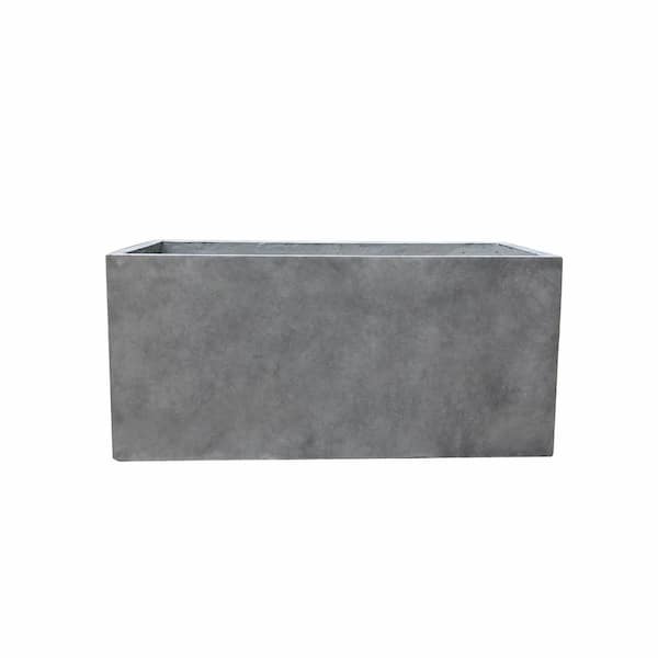 KANTE 31 in. L Rectangular Natural Concrete/Fiberglass Indoor