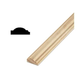 DM A9 9/16 in. x 1-3/16 in. x 96 in. Solid Pine Wall and Cabinet Trim Moulding