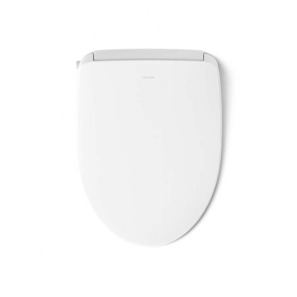 White Elongated Bidet Toilet Seat with Remote Control