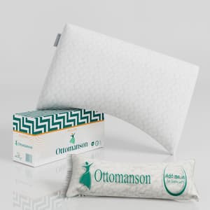 Serenity 29 in. x 19 in. Medium Comfort Queen Pillow Adjustable Comfort,CertiPUR-US, Extra Shredded Memory Foam Included