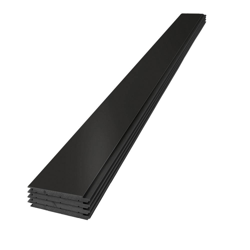 1 in. x 8 in. x 8 ft. Timeless Midnight Black Smooth Painted Nickel Gap Shiplap Wood Pine Board (4-pack) price history on PriceWatchPro