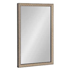 Soniva 20.00 in. W x 30.00 in. H Gold Rectangle Traditional Framed Decorative Wall Mirror