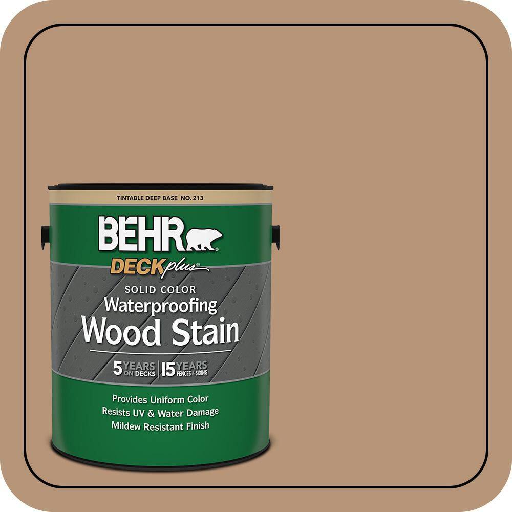 BEHR DECKplus 1 gal. #280F-4 Burnt Almond Solid Color