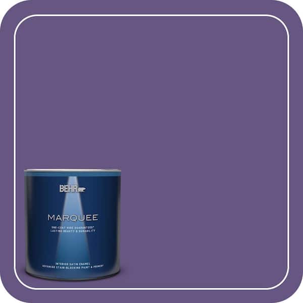 BEHR MARQUEE 1 qt. #PPU16-02 Vigorous Violet Satin Enamel Interior Paint & Primer