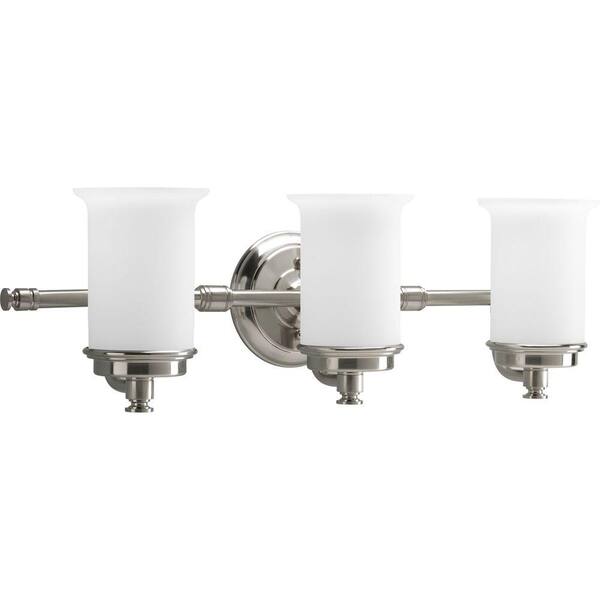 Progress Lighting Currents Collection 3-Light Brushed Nickel Vanity Fixture