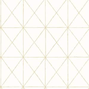 Intersection Gold Geometric Paper Strippable Roll Wallpaper (Covers 56.4 sq. ft.)