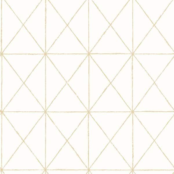 A-Street Prints Intersection Gold Geometric Gold Wallpaper Sample